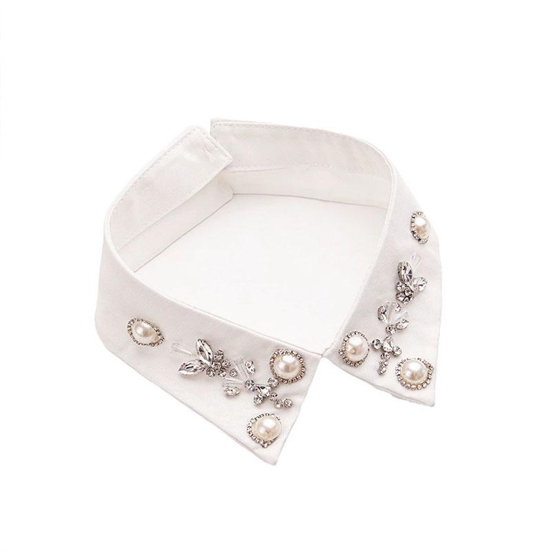 Fashion New Diamond False Collars Woman Crystal Removable Collar Women Necklace Fake Collar Detachable Tie Clothing Accessories