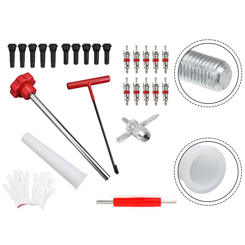 26Pcs Tyre Valve Tool Valve Core Repair 4 In 1 Valve Core Repair Tool Valve Key Car Tyre Valve Remover For Car And Motorcyce
