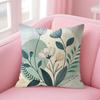 Modern Art Blossoms Cushion Cover Natural Linen Pillow Case Double-Sided Print Decorative Sofa Pillowcase Home Decor Gift