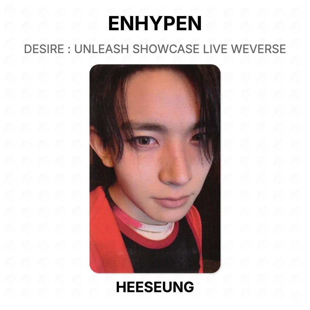 ENHYPEN PRAGNIENIE : UNLEASH SHOWCASE LIVE WEVERSE Oficjalna Fotokarta
