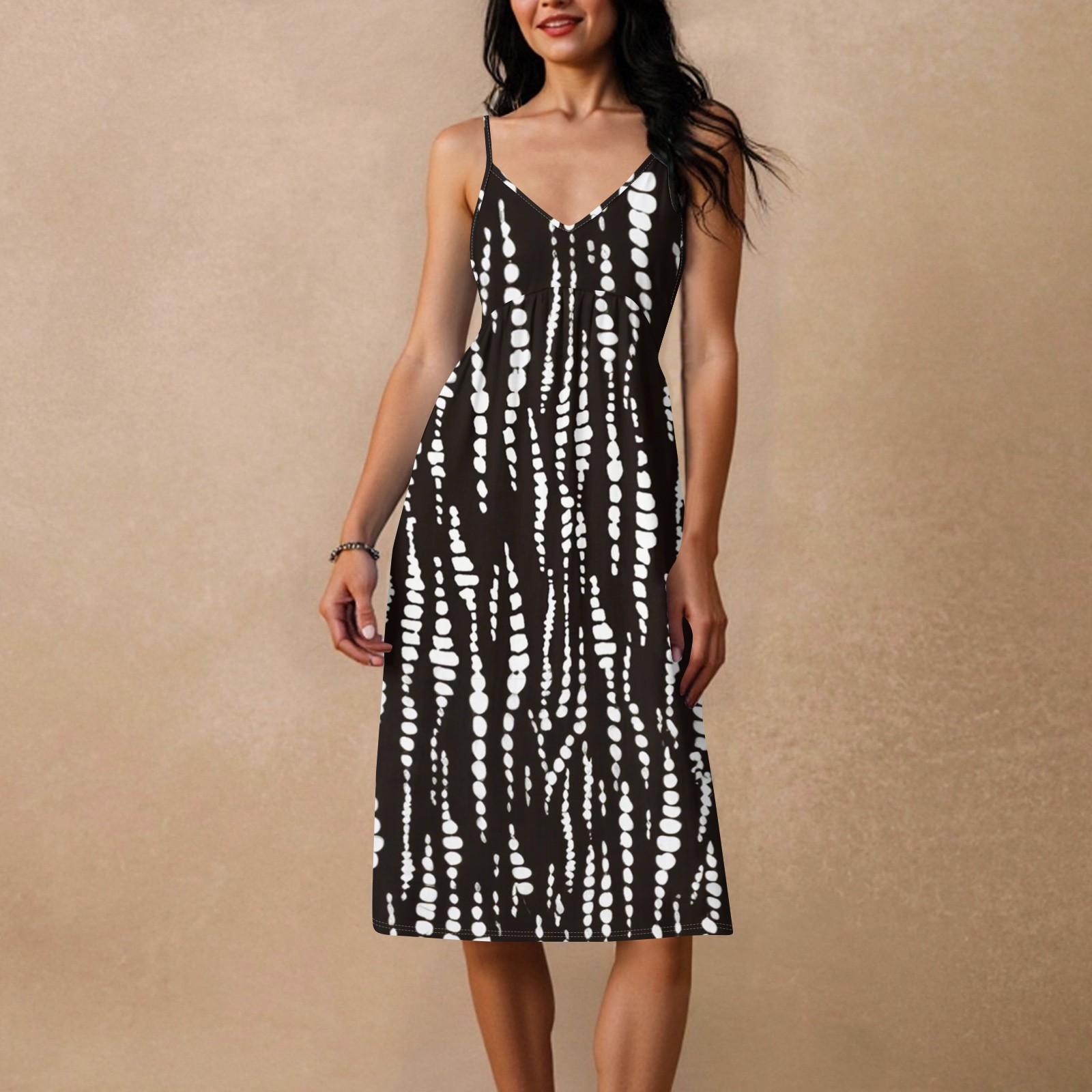 

Жіноча сукня на тонких бретелях, з відкритою спиною, з бантом, вільного крою, повсякденна, пляжна, для відпочинку S