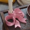 Romantic Ceramic Bow Candle Holder Unique Candle Stands Simple Long Candle Candlestick  Party