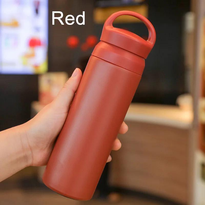 Creative Designwith Handle Double-layer Vacuum Stainless Steel Thermos Cup Student School Practical Outdoor Travel Water Cup mug