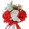 Bröllopsbuketter för Brud Brudtärna Konstgjord Fusk Silke Ros Blomma Brudbukett för Bröllop Bal Ceremoni Hemkomst Jubileum Dekor