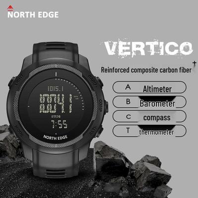 Men's Multifunctional Outdoor Sports Smartwatch: Altimeter, Barometer, Compass, Thermometer, Waterproof for Running & Mountaineering