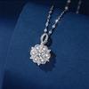 Douyin Live White Gold Snowflake Pendant Necklace - Luxury Floral Design with Diamonds, Perfect Gift for Girlfriend