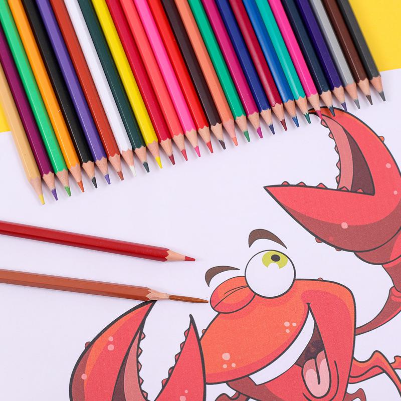 Oil-Based, Erasable Colored Pencils & Crayons Set: 24, 36, 48 Colors for Kids & Students