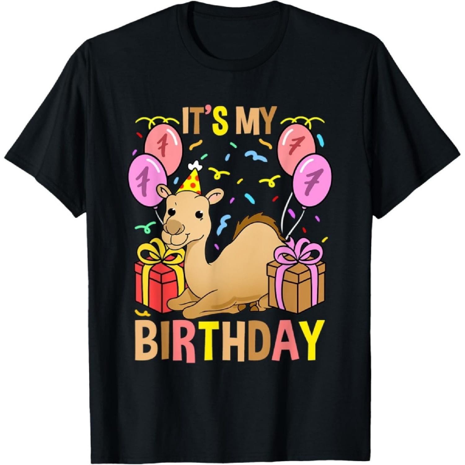 Its My 7th Birthday Camel Dromedary T-Shirt S