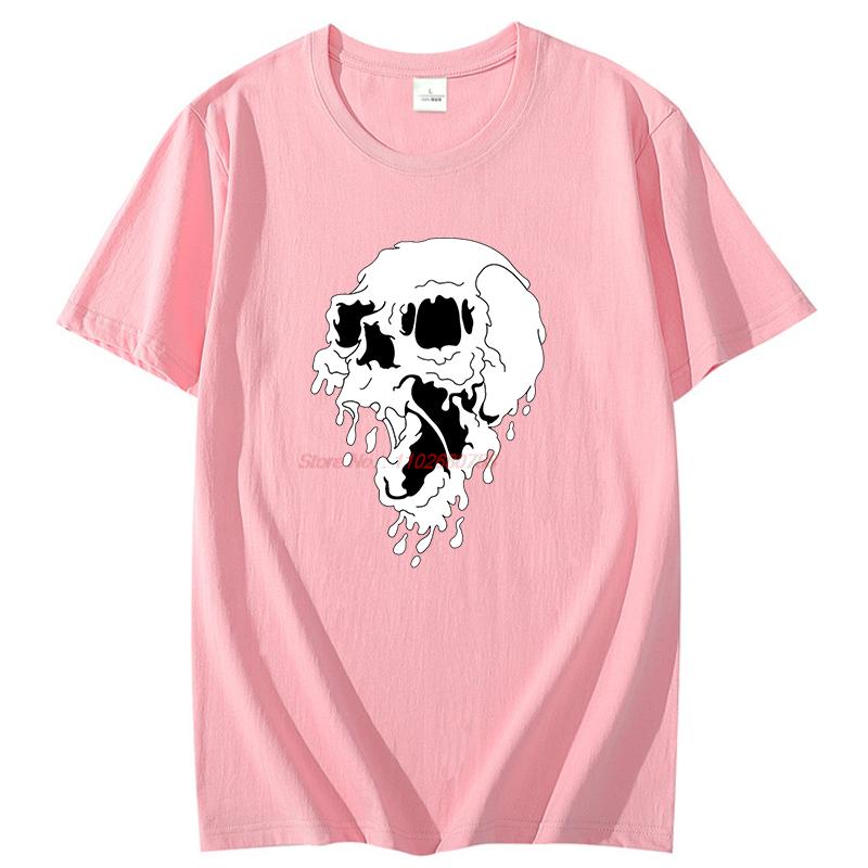 Skull Blood Splatter Funny Graphic T Shirts Fashion Tees Tops Summer Cotton New Shirts And Tshirts Unisex Print T Shirt
