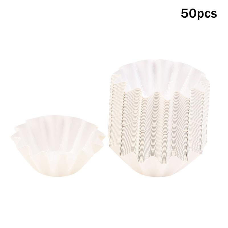 

50Pcs/Set Star Print Cups Snowflake Baking Cake Paper Cups High Temperature Resistant Paper Trays For Weddings Birthdays Parties 50Pcs білий
