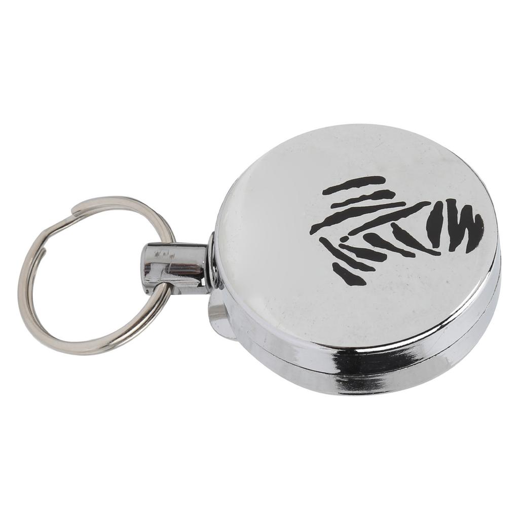 Stainless Steel Pull Ring Retractable Key Chain Steel Wire Recoil Key Holder for OutdoorsType 2