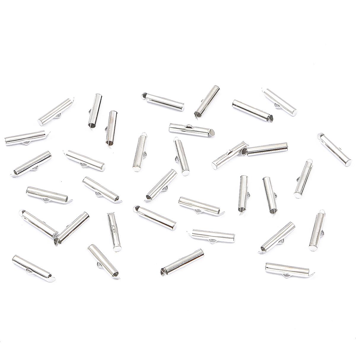 

Новые 30-50 шт., обжимные застежки, колпачки-слайдеры, DIY, разъемы для ожерелья, браслета, ювелирные изделия, фурнитура 25mm 40pcs роман серебряный