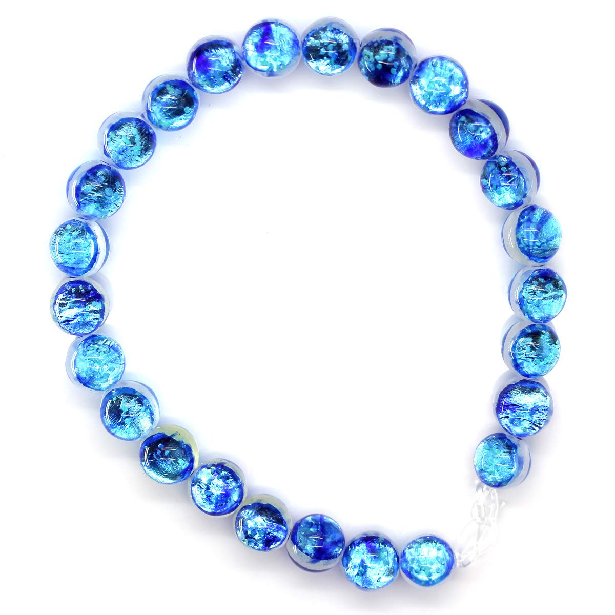 

Sea drop Glowing Firefly Glass Beads, Miyako Marine 8mm, Half Strand, 25 Beads, Approx. 20cm, Glow-in-the-Dark Glass Beads [029htt-08]