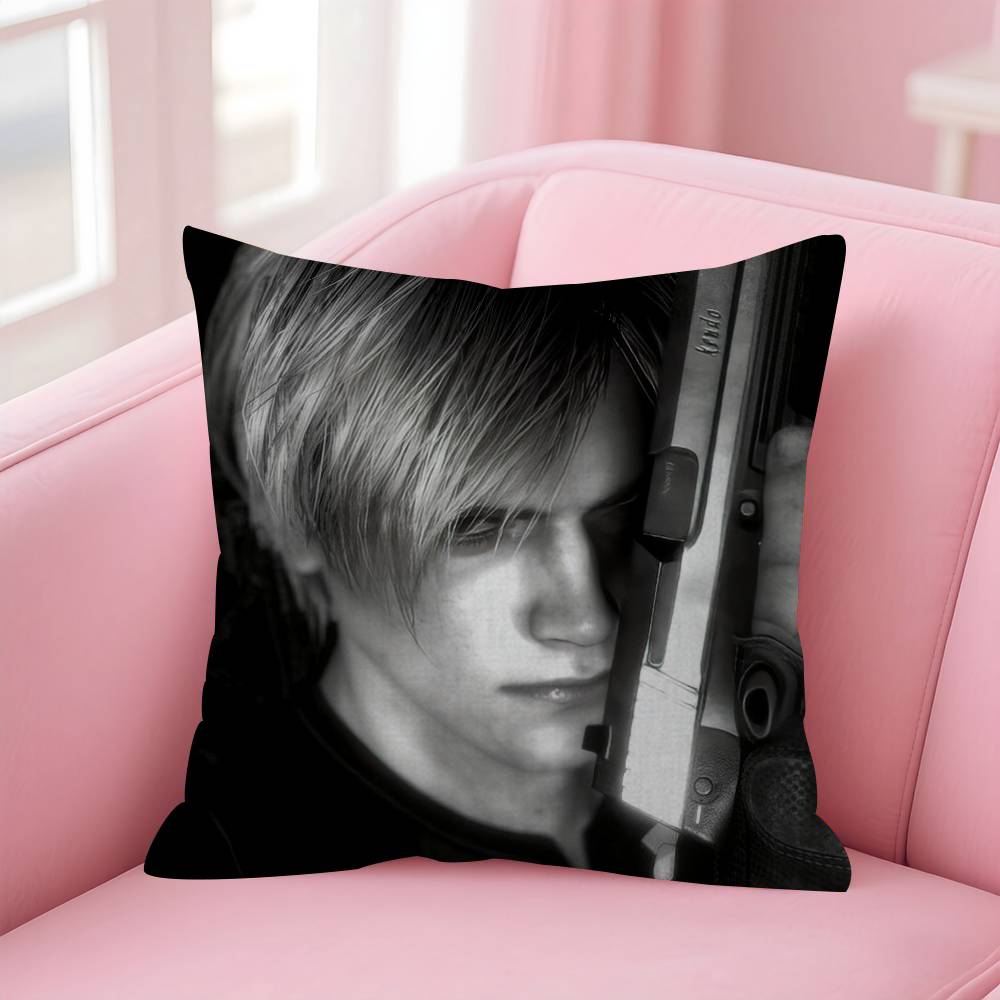 Handsome Leon Game Kennedy Cushion Cover Inches Farmhouse Decor Home Throw Pillow Covers For Couch Decorations