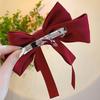 Hairpin Smooth Satin Hand-Sewn Three-Dimensional Ribbon Large Bow Hair Clip Hair Styling Tool Hair Accessories