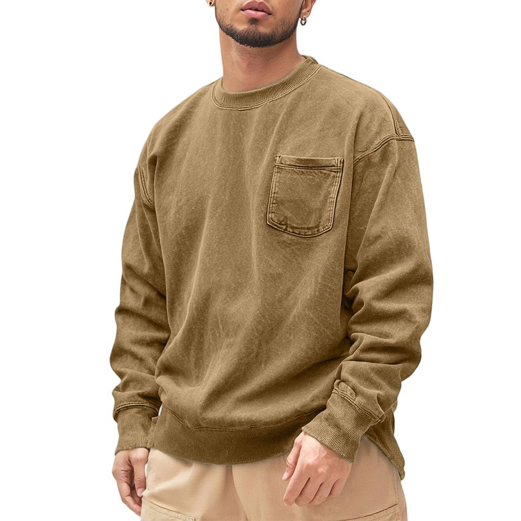 Men's  Trend  Loose  Round Neck  Hoodie  Long Sleeves  Leisure