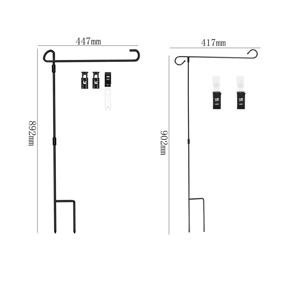 Weather Proof Garden Flag Pole Holder Stable Detachable Garden Banner Pole Stands Black Garden Flags Stand Garden