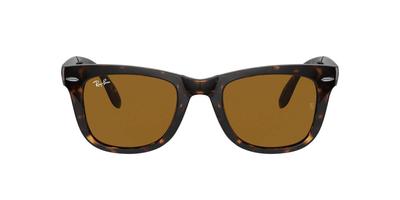 Ray-Ban RB4105 710 50 Occhiali da Sole Wayfarer Pieghevoli - Havana / Lenti in Vetro Marrone B-15