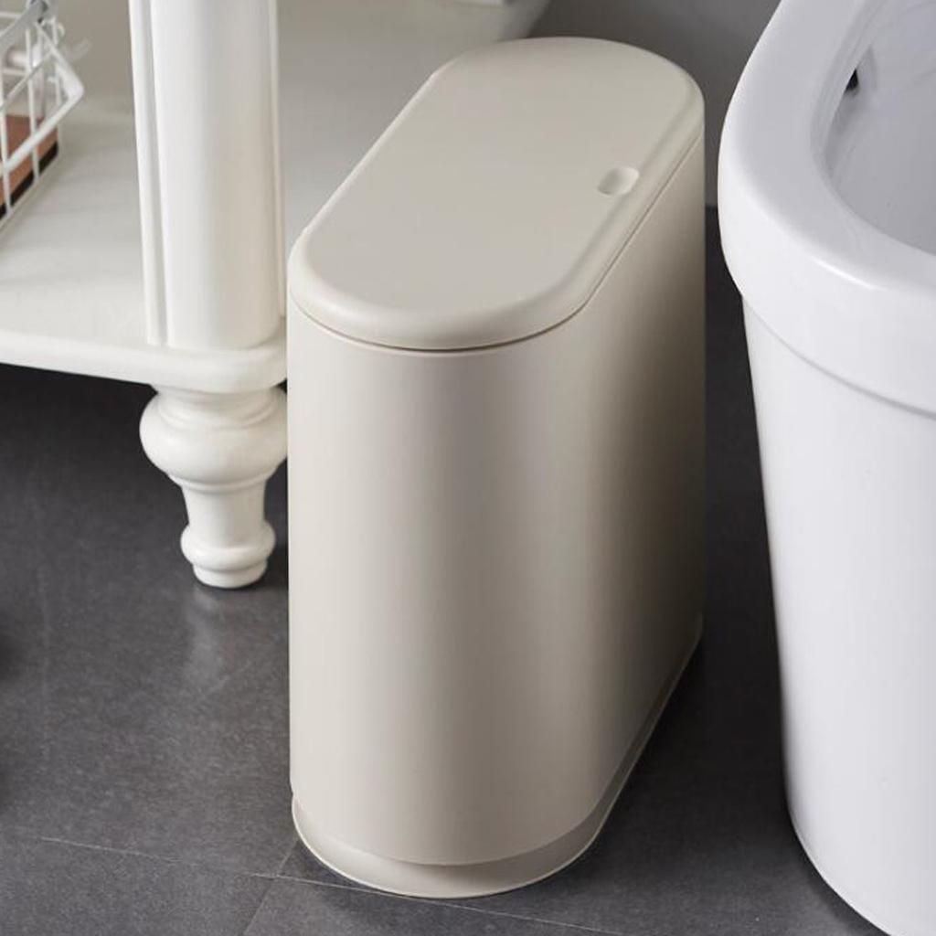 Mini Waste Bin Garbage Basket for Home Table Office Trash Can Container 4 Colors PICK - Grey
