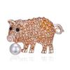 Animal Series Brooch Pendant With Rhinestones For Women And Men