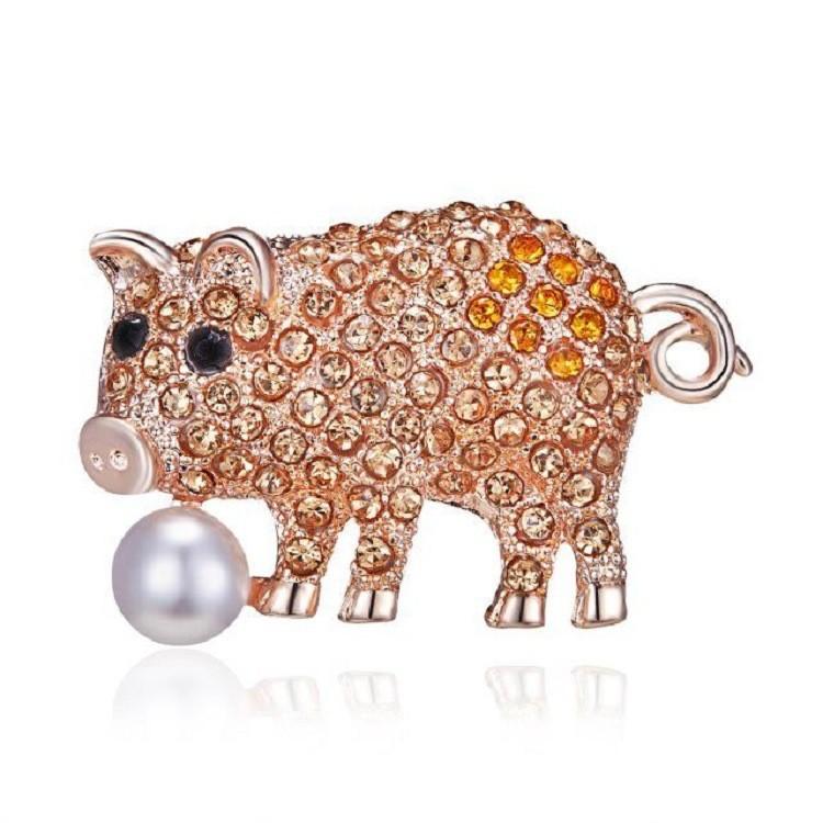 Animal Series Brooch Pendant With Rhinestones For Women And Men