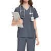 Ladies' Comfortable And Casual Solid Color Short Sleeved Pants Protective Suit Set