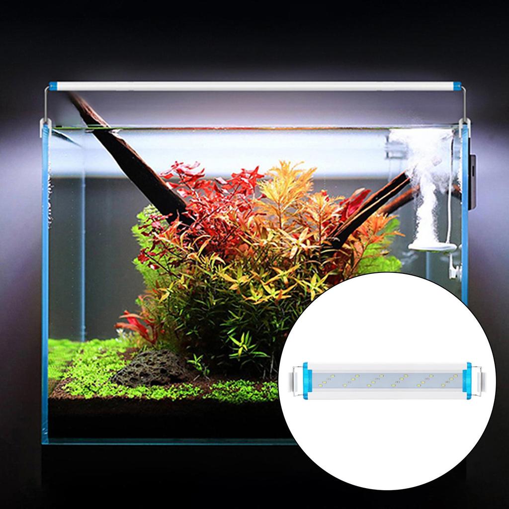 Slim LED Aquarium Light Aquatic Miniature Landscape Fish Tank Clip On 28cm