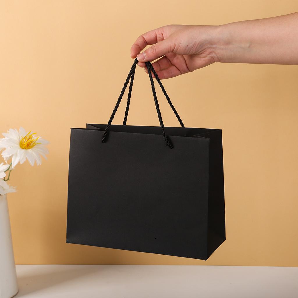 12pcs Elegant Paper Gift Bags with Handles Premium Packaging Bags for Clothing Boutique Shopping Wedding Party Gift Wrap