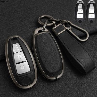 Zinc Alloy+ Leather Car Key Case Cover For Suzuki Baleno Ciaz Ertiga Ignis Kizashi Sx4 S-Cross Swift Vitars 2 3 Buttons Remote