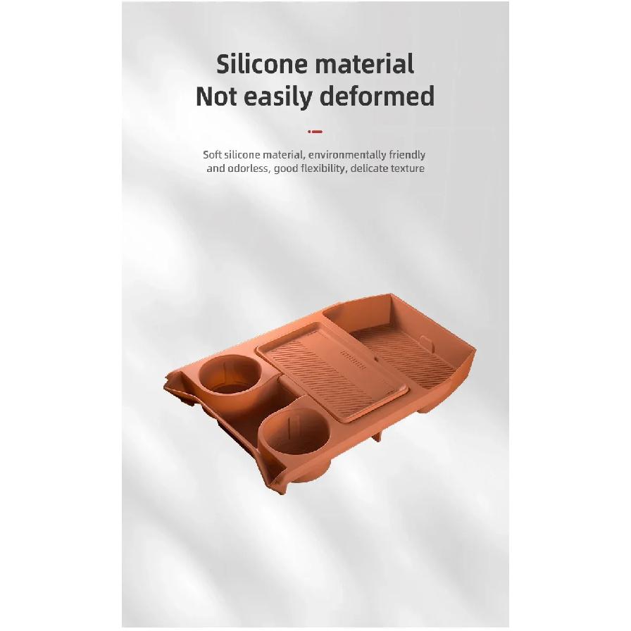 For JETOUR Great Saint Silicone Storage Box  Center Console under Layer Modification Special Car Interior Accessories Organizer