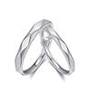 Pure White Copper, Colorfast, Adjustable Rhombus Love Couple Rings, Korean Style, Gift for Boyfriend/Girlfriend, Birthday Present