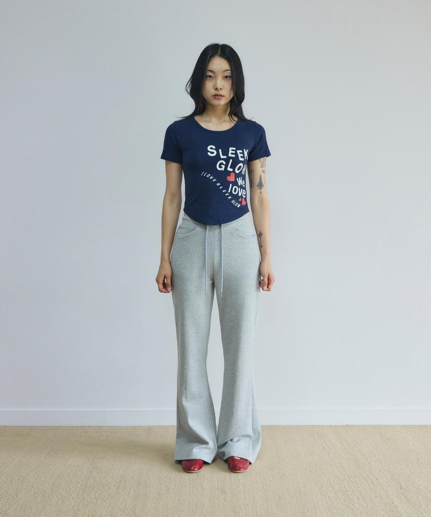 Seulliggeullou Bootcut Logo Training Pants [Gray]