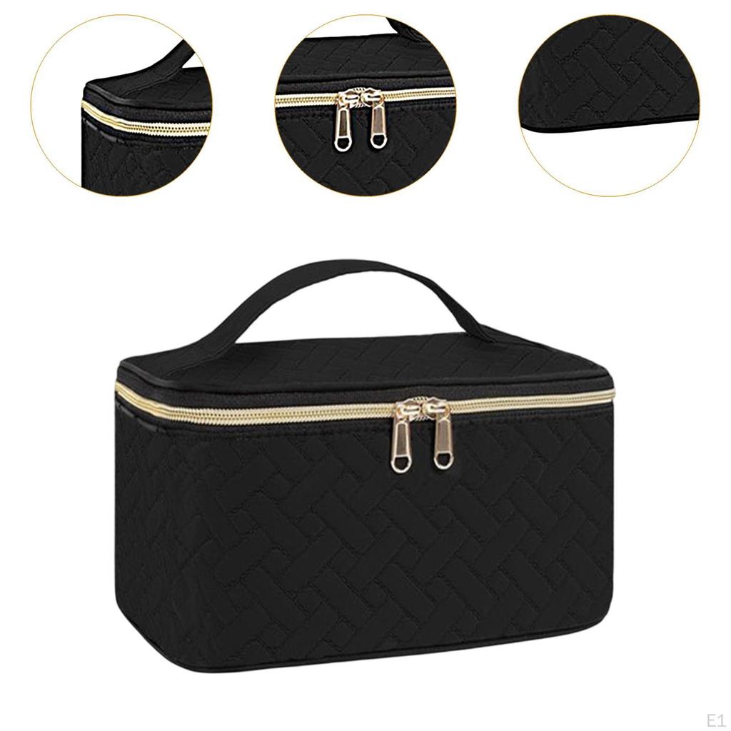 Travel Makeup Bag Cosmetic Elegant Anti Scratch with Zipper Handbag Carrying Case for Nail