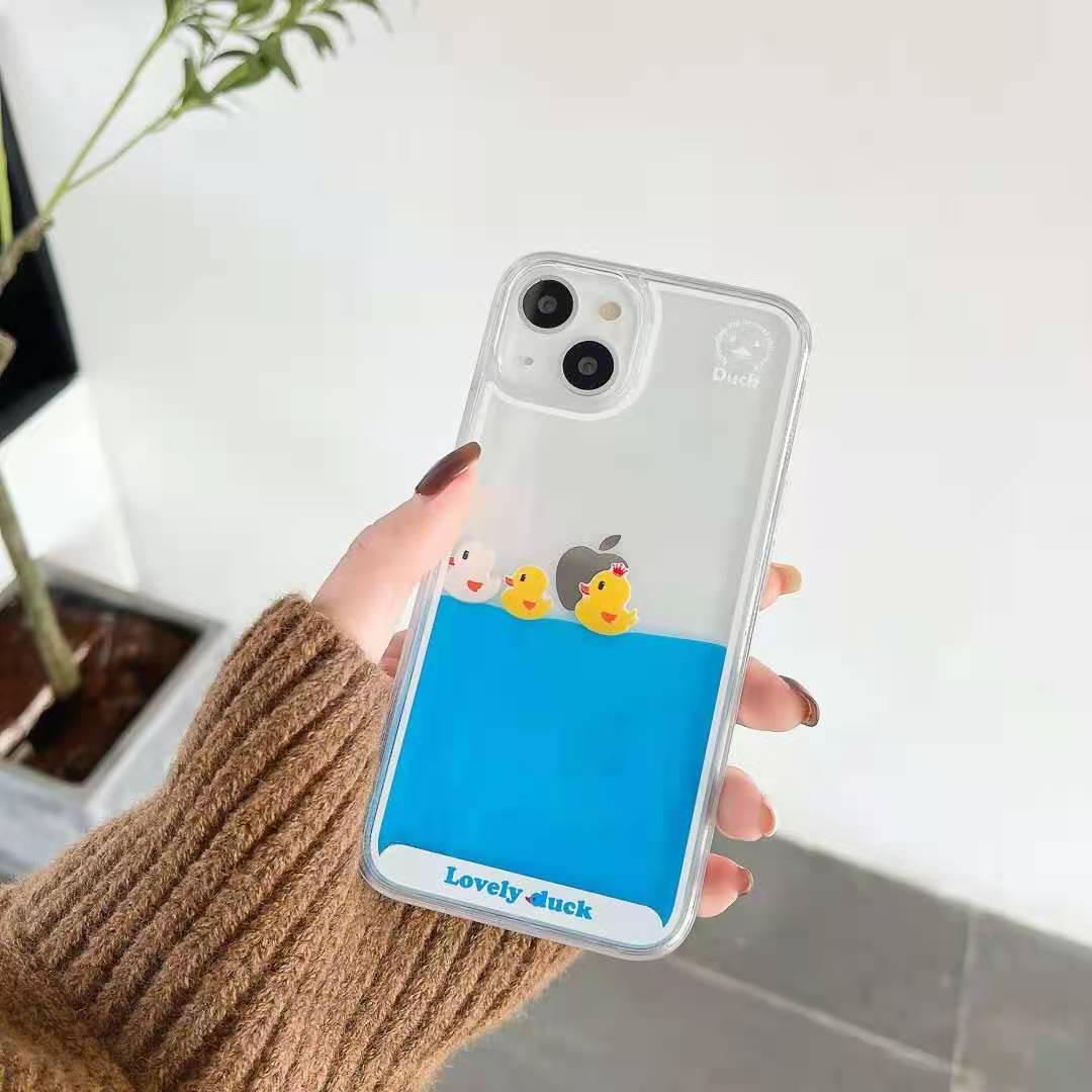 

Креативный чехол Pirate Ship Quicksand Liquid для iPhone 16, совместимый с iPhone 8 Plus, X, 13 - дизайн Little Yellow Duck iPhone 12/12 Pro