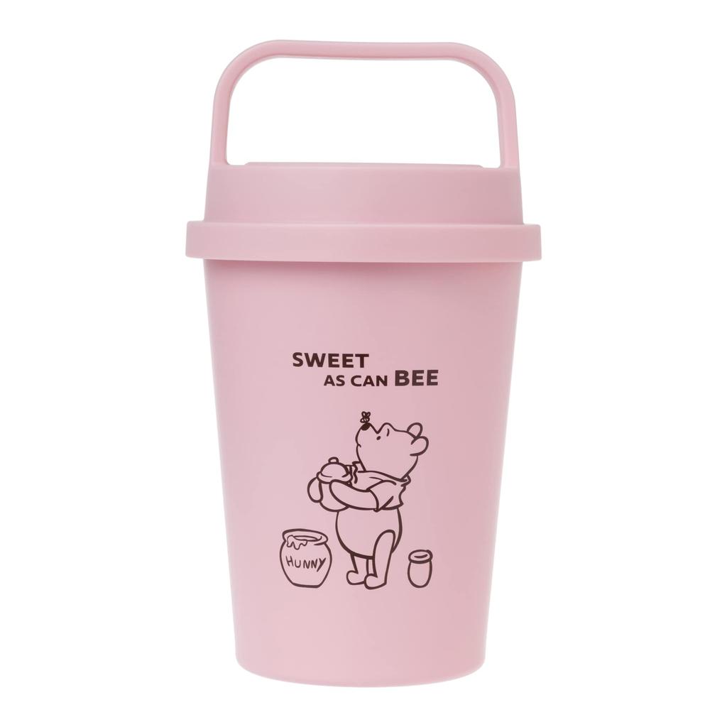 Maebata Winnie the Pooh Tumbler with Keeps Hot and Insulated Thermostainless 52820 Handle, Cold, Steel, Pink, 350ml, Disney, D-WP33