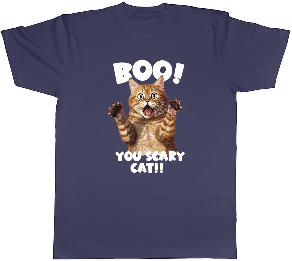 Boo Ginger Cat Mens TShirt You Scary Cat Tee Gift