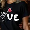 Lovers Love Print T Shirt Graphic T Shirt High Quality Unisex And Unisex Short Sleeve T Shirt Lovers Clothing Holiday Gifts