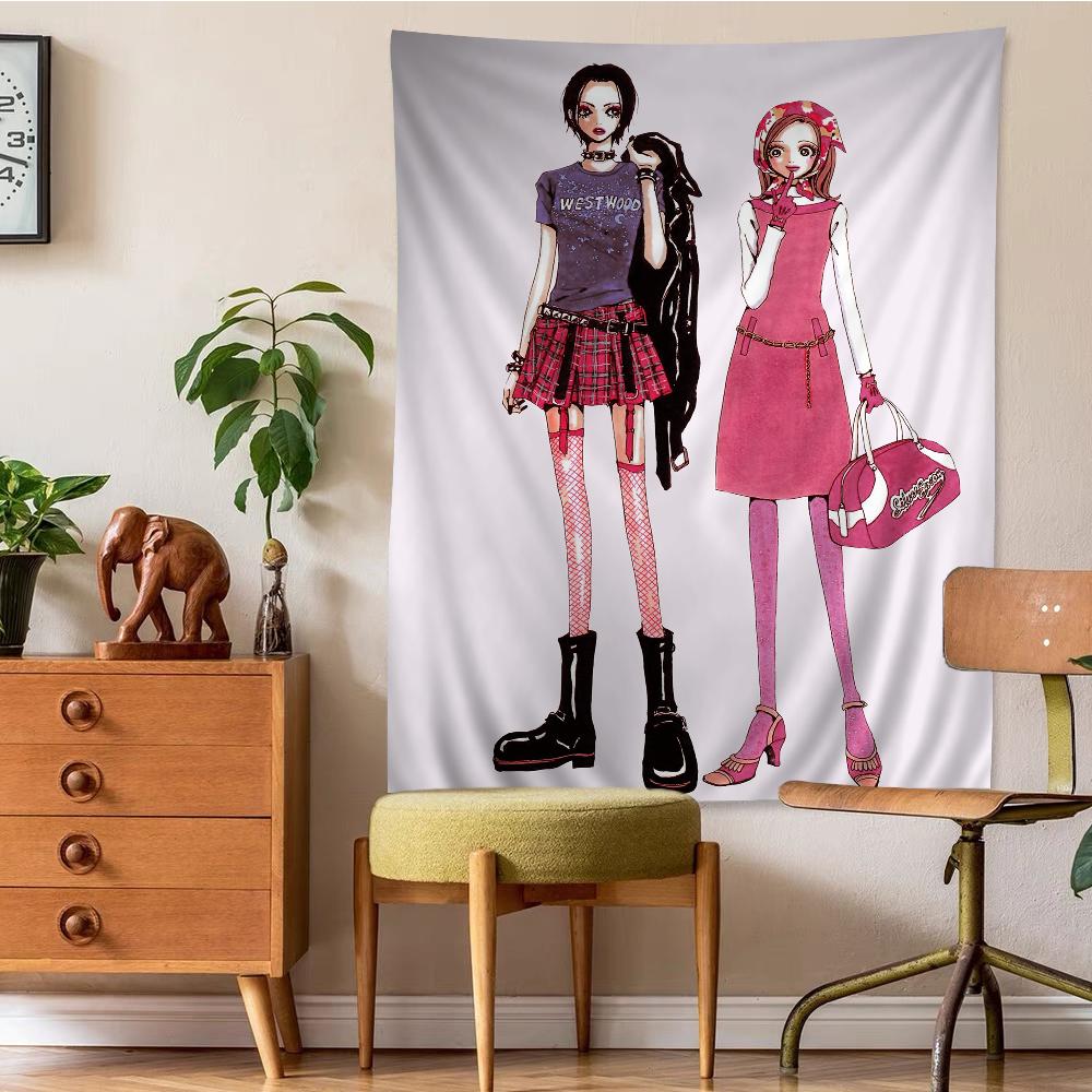 Japan Anime NANA Anime Tapestry Hippie Flower Wall Carpets Dorm Decor Cheap Hippie Wall Hanging