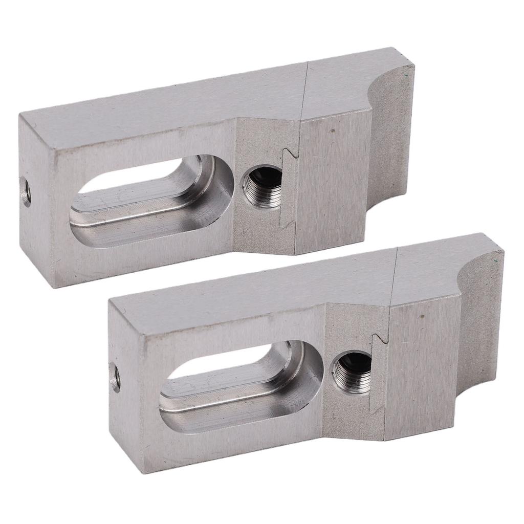 2 Pcs Side Clamp Vise M6 Clamping Screw and Through Hole CNC Side Fixture Clamp Flat End Bench Vise for Milling
