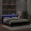 Bed Frame in Black Oak Finish 200 x 200 cm Engineered Wood