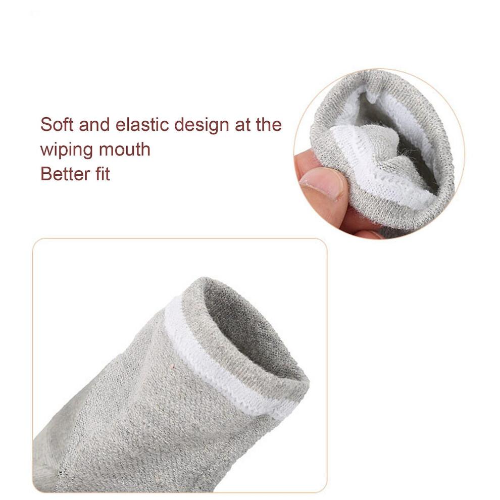 (White) Heel Anti Crack Sleeve With Gel Moisturizer For Overnight Treatment - Gray Half Socks