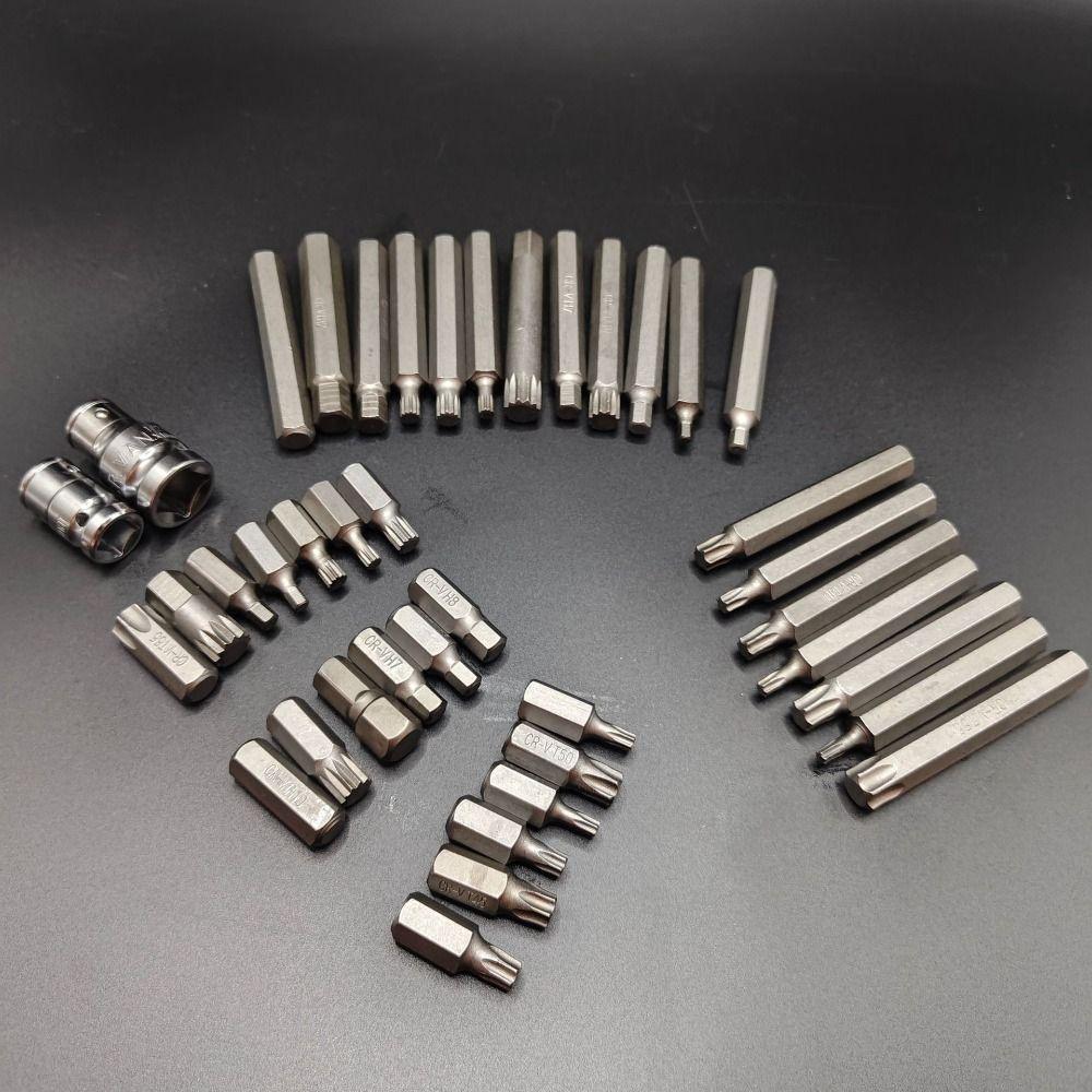 40Pcs 40-Piece Set Hexagonal Wrench Set Extended Screwdriver Combination Tool Socket Bit Kits with Storage Box High Quality
