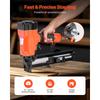 SucceBuy Pneumatic Staple Gun 16 Gauge 1-inch Wide Crown Pneumatic Stapler 5/8" to 1-1/2" Length for Roof Decking Wall Sheathing