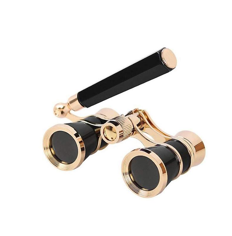 Jumelles jumelles de théâtre en métal lentilles revêtues télescope rouge avec poignée