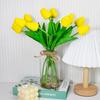 Artificial Tulip Flowers PU Fake Floral Bouquet Wedding Home Decor Photography Prop