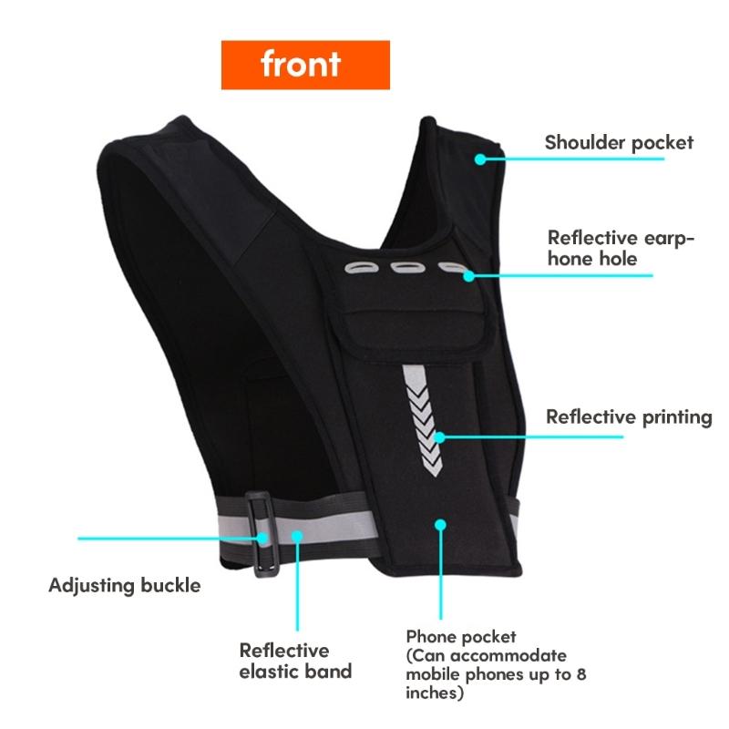 Adjustable Running Vest Phone Holder Breathable Lightweight Running Chest Pack