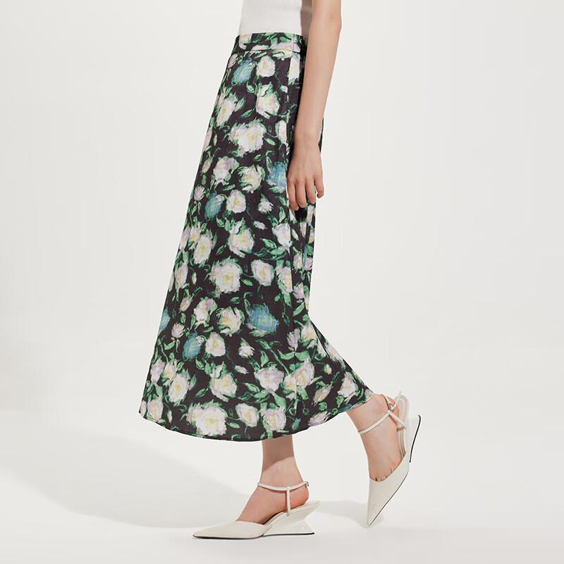 

Tatu Autumn/Winter Floral Print Long Dress S