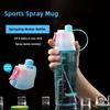 1/4pcs Leak-Proof Water Bottles 600ml Spray Sports Cup with Time Marker for Outdoor Activities Fitness Portable Drinking Bottle