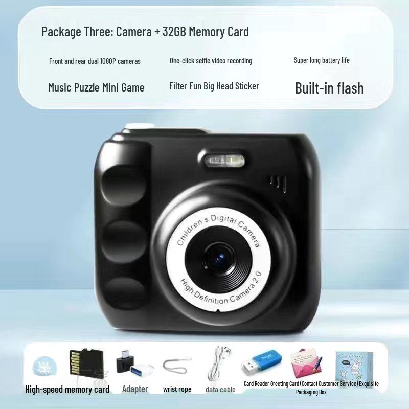 HD Aparat Polaroid z podwójnym obiektywem dla studentów - Uroczy i przenośny, Natychmiastowy transfer zdjęć do telefonu, Kolorowe zdjęcia 12MP