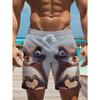 Fashionable Comfortable Plus Size Drawstring Loose Animals 3D Shorts Men Creative Colorful Summer Leisure Holiday Cool Daily Versatile Shorts